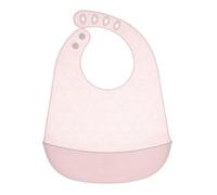 Chicco Bavoir en silicone souple avec poche ramasse-nourriture, imperméable et réglable, facile à nettoyer, pliable et peu encombrant, idéal en voyage et à la maison, sans BPA