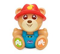 Chicco- Bear l'Amico Oretto, Bonhomme interactif, Bilengue, 2 Niveaux de Jeu, Envoi Filastrocques, Chiffres, Lettres et Nommes des Animaux, 6-36 Mois, 00010744000680, Teddy l'ami Ours