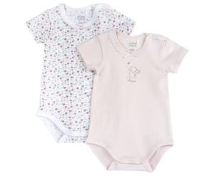 Chicco Bébé fille Ensemble de 2 Bodies à Manches Courtes Dotés d'une Ouverture Pratique sur l'Épaule 261
