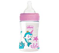Chicco Biberon Bien-Être Tétine Silicone Flux Lent Rose 0+ Mois 150 ml 1 Unité