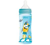 Chicco Biberon Bien-Être Tétine Silicone Flux Rapide Bleu 4+ Mois 330 ml 1 Unité