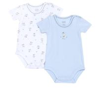 Chicco, Body Bébé Garçon et Fille, Ensemble de 2 Bodies à Manches Courtes en Tissu Doux, Vêtements pour Enfants, Designed in Italy