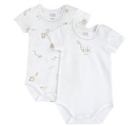 Chicco, Body Bébé Garçon et Fille, Ensemble de 2 Bodies à Manches Courtes en Tissu Doux, Vêtements pour Enfants, Designed in Italy