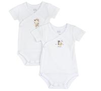 Chicco, Body Bébé Garçon et Fille, Ensemble de 2 Bodies à Manches Courtes en Tissu Doux, Vêtements pour Enfants, Designed in Italy