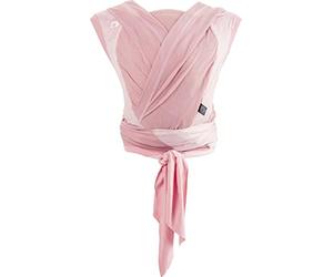 Chicco Boppy ComfyHug Fular Porte-bébé ergonomique pour nouveau-né de 2,5 kg, facile à utiliser et confortable, orienté vers les parents, harnais réglable, support tête et cou Rose