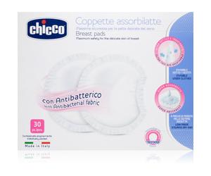 Chicco Breast Pads White coussinets d’allaitement jetables 30 pcs