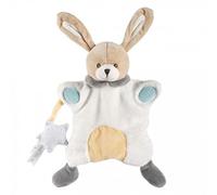 Chicco Bunny Doudou, Petite marionnette en Forme de Lapin, Tissu Doux, Peluche câline, Beige