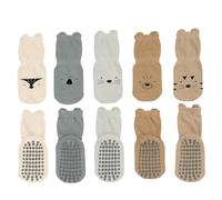 Chicco, Chaussettes antidérapantes pour enfant et fille, lot de 5 chaussettes antidérapantes pour enfants, en coton doux, vêtements enfant et fille, Designed in Italy, multicolore, 3-4 ans