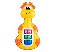 Chicco Chitarra Giraffa, Baby Senses, Bilingue, Premier jeu musical parlant, Facile à saisir, Avec 3 touches pour apprendre les premières notes de musique, les lettres et les mots en italien et en anglais, 6-36 mois