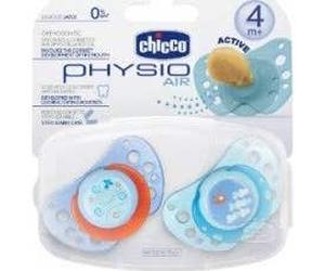 Chicco™ chupete physio air tetina látex azul 4 meses + 2uds