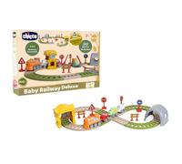 Chicco Circuit de Train Électrique pour Enfants de 18 Mois à 4 Ans avec Locomotive Motorisée, 34+ Accessoires, Gare Interactive, en Plastique Recyclé, Idée Cadeau, Jouet Enfant