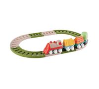 Chicco Circuit de Train pour enfants ECO+, en plastique recyclé, 2configurations, roue libre, 18pièces, 1 locomotive, 3 wagons, développement de la créativité et des aptitudes manuelles, 18 mois-3 ans