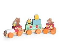 Chicco Jeu en Bois, Train des oursons, Jeu Montessori, 3 Personnages exclusifs, 5 Blocs de Couleur, Train avec 3 Wagons en Roue Libre, Jeux pour Filles, Jouets pour Enfants 2+ Ans, Idée Cadeau