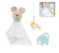 Chicco, Coffret cadeau de naissance My Sweet DouDouDou, doux DouDou couverture Mickey Mouse, tendre porte-tétine en velours doux, masseur éléphant avec texture en relief, idées cadeaux bébé 0 mois +