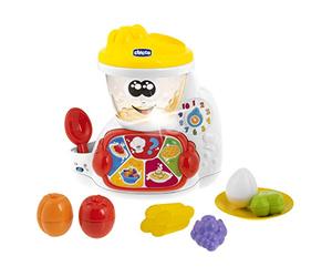 Chicco - Cooky Le Robot de Cuisine, Jeu Électronique, Bilingue, Age 18 Mois - 4 Ans, 1 Robot, 6 ingrédients, 1 cuillère à Soupe, 1 Assiette