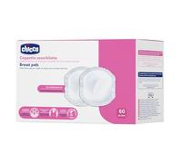 Chicco Coupelles absorbantes jour et nuit, antibactériennes, ultra-absorbantes, douces et respirantes, avec bande adhésive pour maintenir les coupelles en place, design discret, 30 pièces, blanc