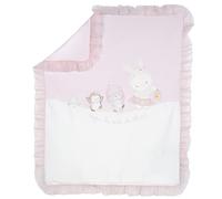 Chicco Couverture pour bébé rose avec broderies pour berceau et landau