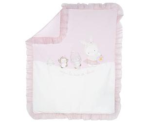 Chicco Couverture pour bébé rose avec broderies pour berceau et landau