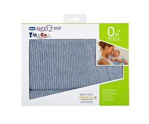 Chicco Couverture Tricot en Maille 100% Coton Light Grey