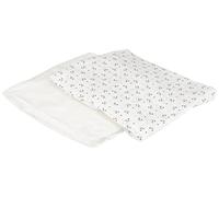 Chicco Draps Housses Chicco avec Coins Élastiques Compatible Next2Me, 2 Pièces, 50 x 83 cm, 100 pourcentage Coton, 2 Draps Housses avec Coins Élastiques - Accessoires Bébés Nouveaux-nés 0+ - Panda