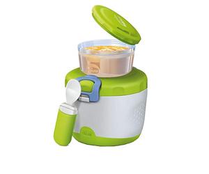Chicco Easy Meal Boite de Repas Isotherme pour Petit Pots de Bébé, avec Cuillère de Voyage pour Enfants, Maintient la Température pendant 6 Heures, à Partir de 6 Mois - Vert