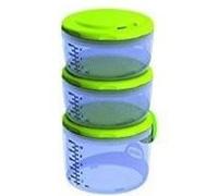 Chicco easy mealpack de trois boîtes porte petits table entre eux, 180ml et 300ml, 6m G