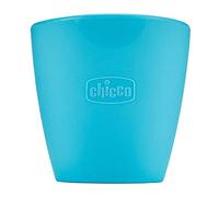 Chicco Easy Mug, Petite Tasse en Silicone avec Bord Incliné, Facile pour les Petits enfants pour Ne Pas Renverser Le Liquide, Flexible et Facile à Nettoyer, 6 Mois+, Bleu