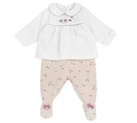 Chicco en Chenille Chaude et Douce 263 Ensemble avec Brassière Croisée et Pantalon-Chaussettes Bébé Fille (Lot de 1)