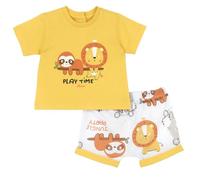 Chicco, Ensemble Bébé avec T-shirt et Short, avec Ouverture dans le Dos avec Boutons, avec Graphiques Modernes et à la Mode, en Coton, Lavable en Machine, 0-24 Mois, Conçu en Italie