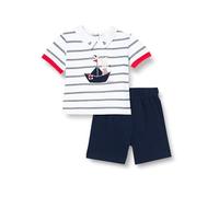 Chicco, Ensemble Bébé avec T-shirt et Short Élégants, avec Ouverture dans le Dos avec Boutons, avec Graphiques Modernes et à la Mode, en Coton, Lavable en Machine, 0-24 Mois, Conçu en Italie