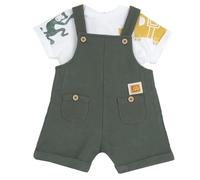 Chicco Ensemble de 2 pièces T.Shirt+ Salopette Courte, Vert, 3 Ans