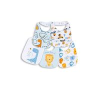 Chicco Ensemble de Bavoirs en Coton Doux Bavettes (Lot de 5) Mixte bébé