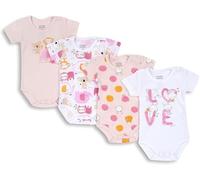 Chicco Ensemble de body à manches courtes en coton , Corps Mixte bébé (Lot de 4)