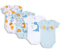 Chicco Ensemble de body à manches courtes en coton , Corps Mixte bébé (Lot de 4)