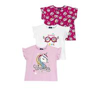 Chicco Ensemble de T-Shirts À Manches Courtes en Coton (Lot de 3) Fille