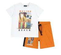 Chicco, Ensemble Enfant avec T-shirt et Short à Taille Élastique, avec Graphiques Modernes et à la Mode, 100% Coton, Lavable en Machine, Vêtements Enfant et Garçon, Conçu en Italie