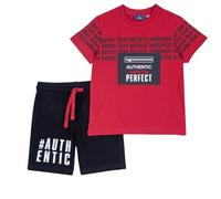 Chicco, Ensemble Enfant avec T-shirt et Short à Taille Élastique, avec Graphiques Modernes et à la Mode, 100% Coton, Lavable en Machine, Vêtements Enfant et Garçon, Conçu en Italie