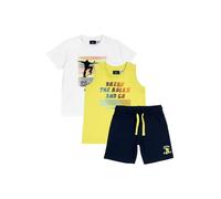 Chicco, Ensemble Enfant, Set avec T-shirt, Short et Débardeur Assortis, en 100% Coton, Idéal pour le Printemps et l'Été, Vêtements Enfants et Garçons