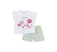 Chicco, Ensemble pour Fille, T-Shirt et Short, avec Imprimés, Conçu En Italie, Vêtements Bébé 0-24 Mois, Idées Cadeau Naissance, Blanc, 18 mois