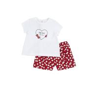 Chicco, Ensemble Fille, T-Shirt et Short, avec Tendres et Amusantes Fantaisies, Conçu en Italie, Vêtements Bébé 0-24 Mois, Idées Cadeau Naissance, Blanc, 18 mois