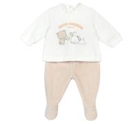 Chicco, Ensemble Nouveau Né, Set Cache-Cœur et Guêtres en Doux Velours, Vêtements Bébé -24 Mois, Designed in Italy