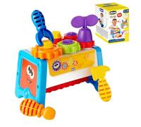 Chicco Établi d'activité 2en1, Établi à Outils pour Enfants avec Jeu d'Outils et Table d'Activités, Jouet STEM avec 15 Éléments Dont Marteau, Tournevis, Clé - Jeux Éducatif 1 an -3 Ans