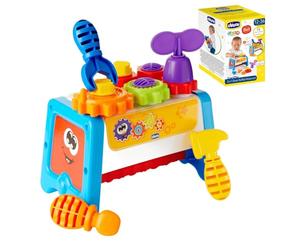 Chicco Établi d'activité 2en1, Établi à Outils pour Enfants avec Jeu d'Outils et Table d'Activités, Jouet STEM avec 15 Éléments Dont Marteau, Tournevis, Clé - Jeux Éducatif 1 an -3 Ans