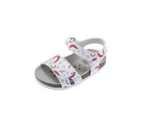 Chicco Fille Sandale à Double Bride (1) réglables Velcro, Blanc (4), 26 EU