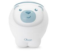 Projecteur 2en1 Ours Polaire First Dreams, pour berceau et à poser, veilleuse pour enfants, projection d'une aurore boréale, musique classique relaxante et sons de la nature, Pour bébés, 0M +, Bleu