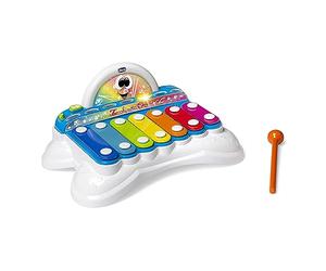 Chicco Flashy le Xylophone, Xylophone pour Enfant avec Chansons Zecchino d'Oro, Modes de Jeu Traditionnels et Électroniques, Maillet Inclus, Jouet Musical 1 à 4 ans