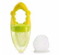 Chicco Fruit Friend, Fruit pour commencer à manger des fruits et légumes, poignée ergonomique, Retina incluse, lavable à la main, set de sevrage premier gruau, accessoires pour bébé 6 mois, vert