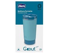 Chicco GoOut Bouilloire électrique portable, chauffe-eau et biberon de voyage, 4 températures (40 °C à 100 °C) avec écran LED, bouteille en acier inoxydable et gaine en silicone, légère et compacte