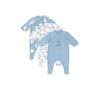 Chicco, Grenouillères Bébé Garçon et Fille, Ensemble de 3 Grenouillères, en 100% Coton, avec Pieds et Ouverture Pratique, Vêtements Bébé 0-3 Mois, Idées Cadeaux Naissance