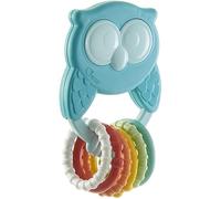 Chicco Hoche Hibou ECO + pour Bébés et Enfants avec 6 Anneaux Colorés, Hochet pour Bébé en Plastique Recyclé et Bioplastique d'Origine Végétale, Fabriqué en Italie, Jouet pour Bébés de 3 à 18 Mois